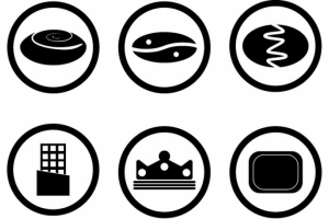 Набор векторных иконок для кондитерской фирмы