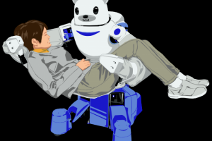 Иллюстрация по фотографии: японский робот-нянька