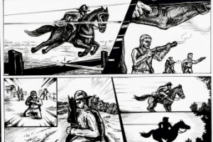 отрывок из комиска по рассказу "Война" Дж. Лондона