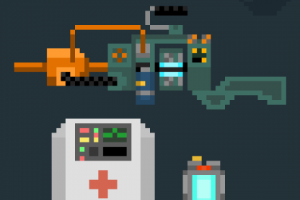 Пиксель-арт по игре Half-Life