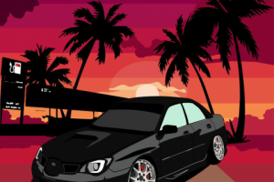 Векторное изображение авто в стиле gta