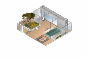 Экстерьер в аксонометрии