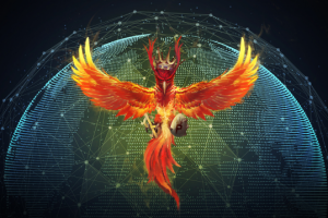 Иллюстрация для сайта криптовалюты Phoenix