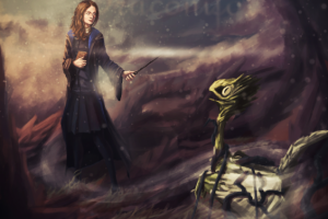 Девушка в стиле вселенной Гарри Поттера