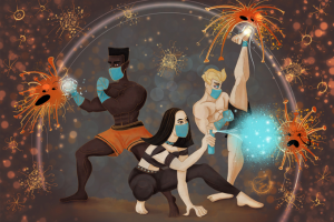 Иллюстрация "Победа над короновирусом"