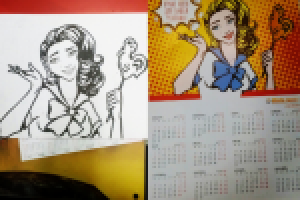 Календарь в стиле поп-арт