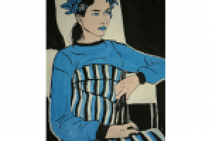 Графичный портрет в 4-х цветах