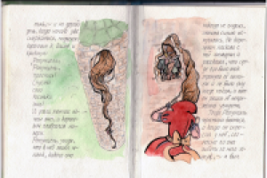 Книга ручной работы "Рапунцель", один из разворотов