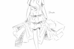 Силуэт девушки вектор