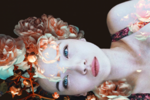 Множественная экспозиция цветы