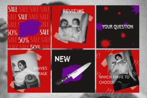 Оформление инстаграм-аккаунта для магазина японских ножей