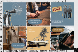 Оформление инстаграм-аккаунта для магазина мужских костюмов