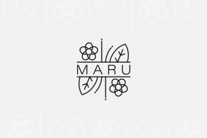 Разработка логотипа для цветочного бутика "MARU"