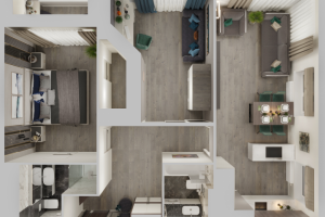 Дизайн проект квартиры 70 кв.м.