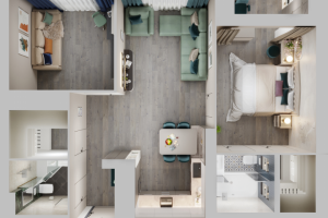 Дизайн проект квартиры 68 кв.м.