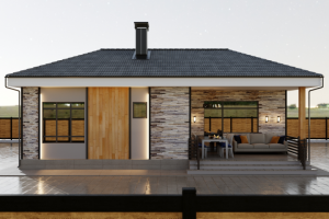 Проект каркасного дома 160 кв.м. - вид 2