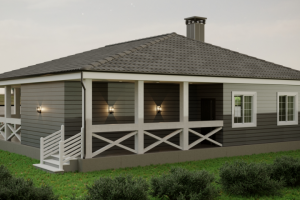 Проект каркасного дома 200 кв.м. - вид 3