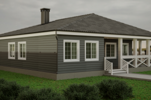 Проект каркасного дома 200 кв.м. - вид 4