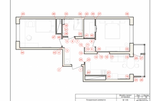 Технический дизайн квартиры 52 кв.м.