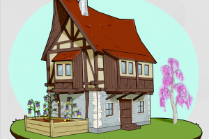 Средневековый дом с ноткой фэнтези