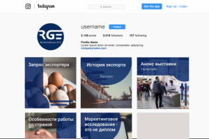 Оформление постов в инстаграм для компании РусГлобалЭкспорт