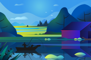 Рисунок Озеро