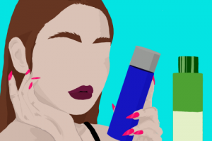 Иллюстрация для соц.сетей. Тема: Уходовая косметика (2)