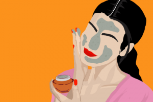 Иллюстрация для соц.сетей. Тема: Уходовая косметика (1)