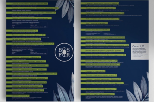 Меню кухни для кофейни