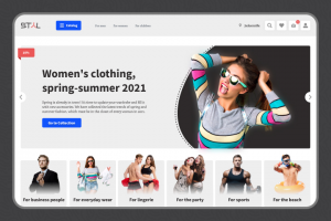 Дизайн главной страницы магазина одежды