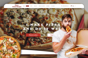 Дизайн одностраничника пиццерии