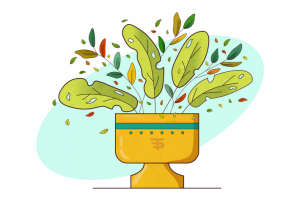 Иллюстрация цветка в горшке