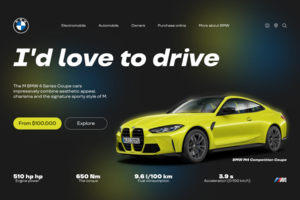 Страница сайта BMW
