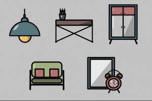 Набор иконок для мебельного сайта.
