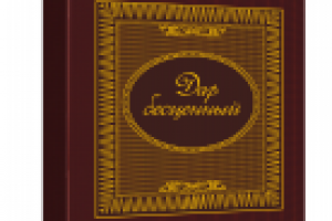 обложка книги. Блинтовое, золотое тиснение, материал — имитлин