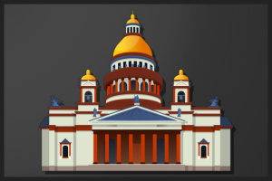 Исаакиевский собор в векторе
