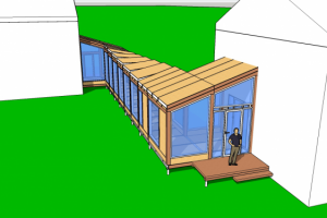 Модель перехода между корпусами загородного комплекса.