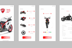 Дизайн приложения на мото тематику