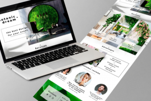 Landing page for floristic studio Botanica