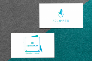 Логотип и визитки для магазина азиатской косметики Aquamarin