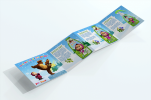 Буклет с продукцией Маша и Медведь