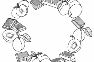 Принт со фруктами