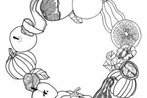 Принт со фруктами