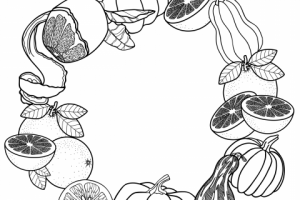 Принт со фруктами