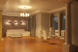 Интерьер гостиной жилого дома