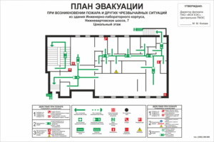 Эвакуационный план ( перерисовка со скана в векторную графику)