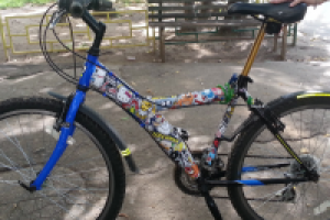 Стикербомбинг на велосипед