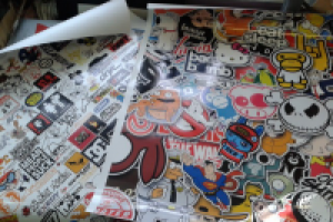 Стиекрбомбинг большими листами.