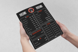 Меню для кофейни