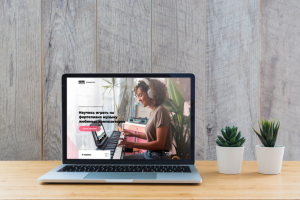 Первый экран Landing Page для онлайн-школы